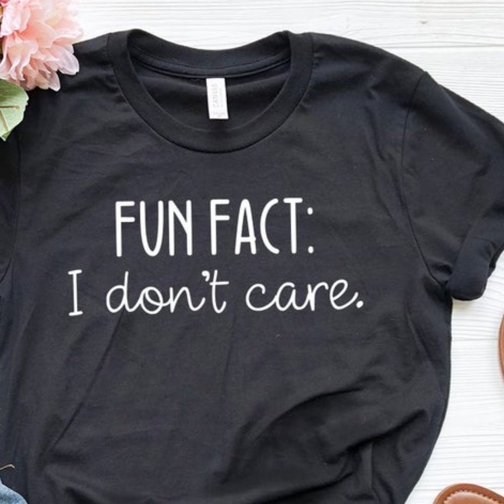 Funny Quotes Shirt, Fun Fact;I Don't Care Shirt